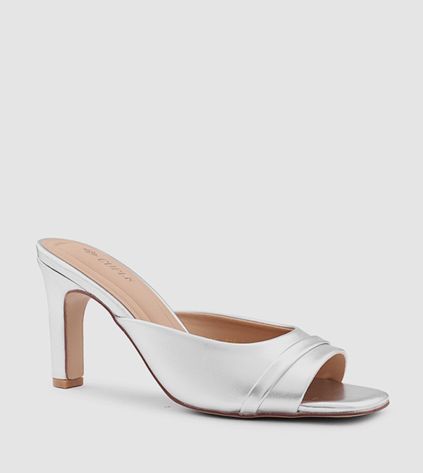 Solid Open Toe Heel Sandals