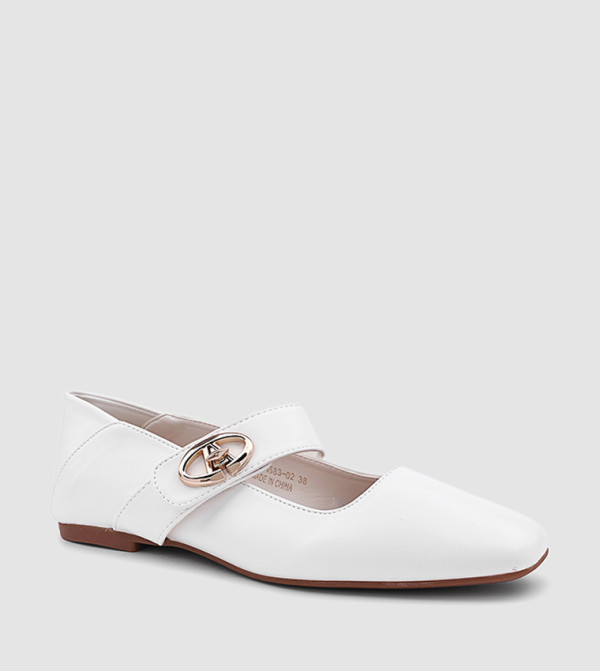 Solid Square Toe Mary Jane Shoes