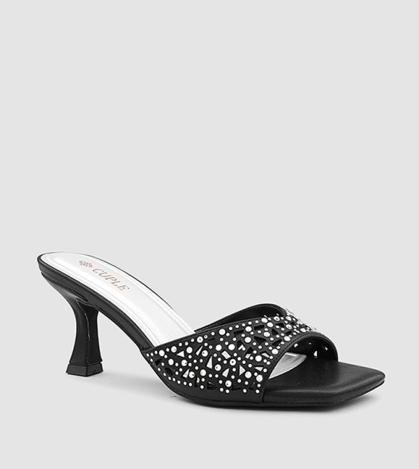 Embellished Heeled Sandals