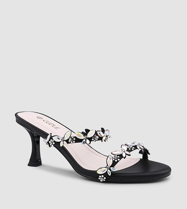 Embellished Heeled Sandals
