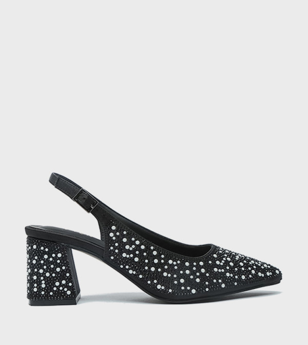 Embellished Slingback Pumps