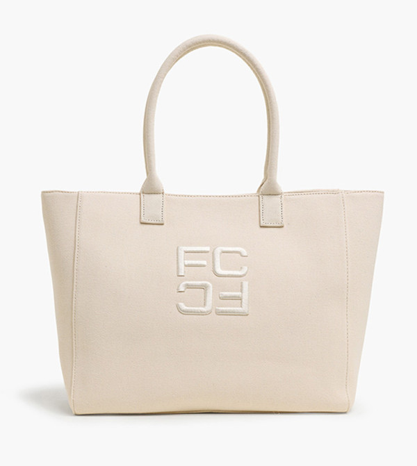 KORA Monogram Embroidered Tote Bag