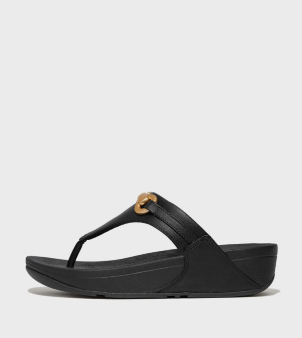 LULU Chunky-Snaffle Leather Comfort Sandals