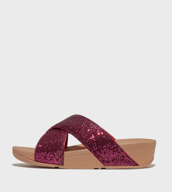 LULU GLITTERBALL Criss-Cross Comfort Sandals