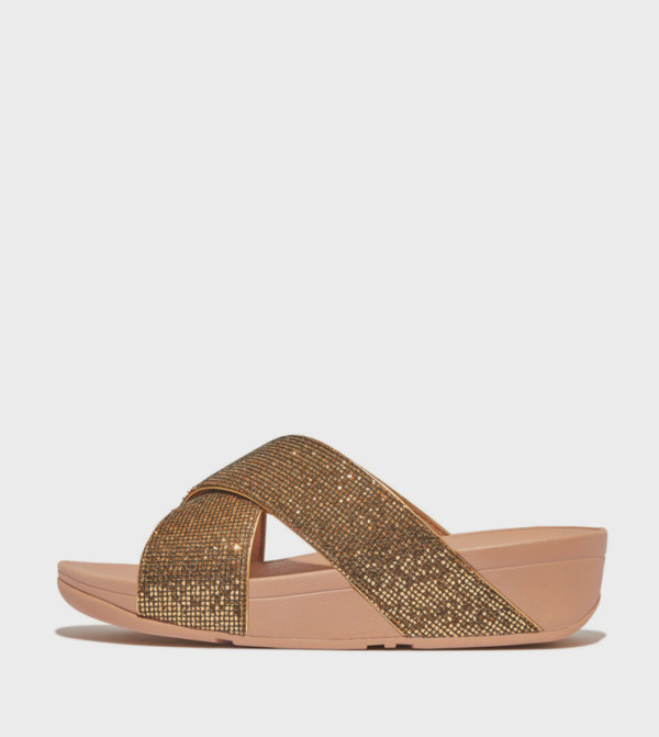 LULU GLITTERBALL Criss-Cross Comfort Sandals