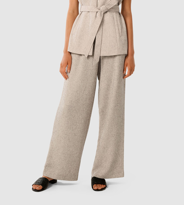 JACKIE Textured Wide Leg Pants