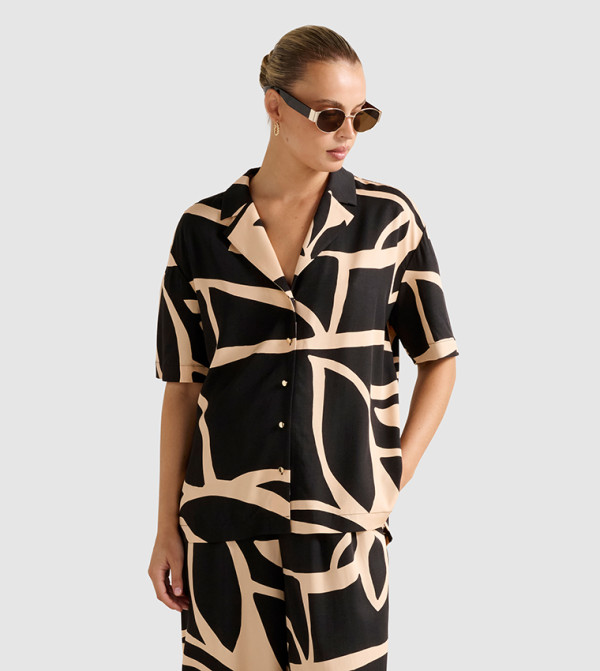 FN FLOSSIE Printed Short Sleeves Shirt