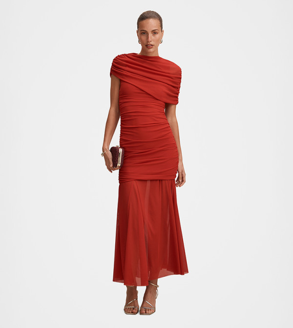 فستان ميدي ماكسي شبكي 