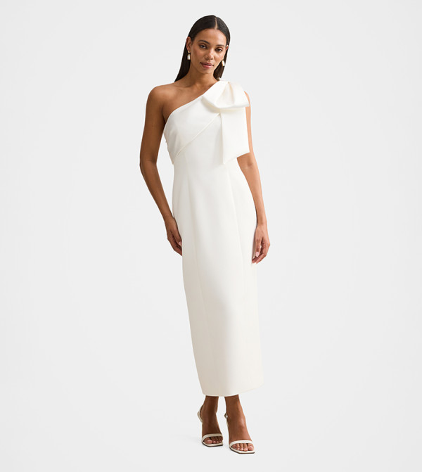 HOLLY Asymmetric Bow Midaxi Dress