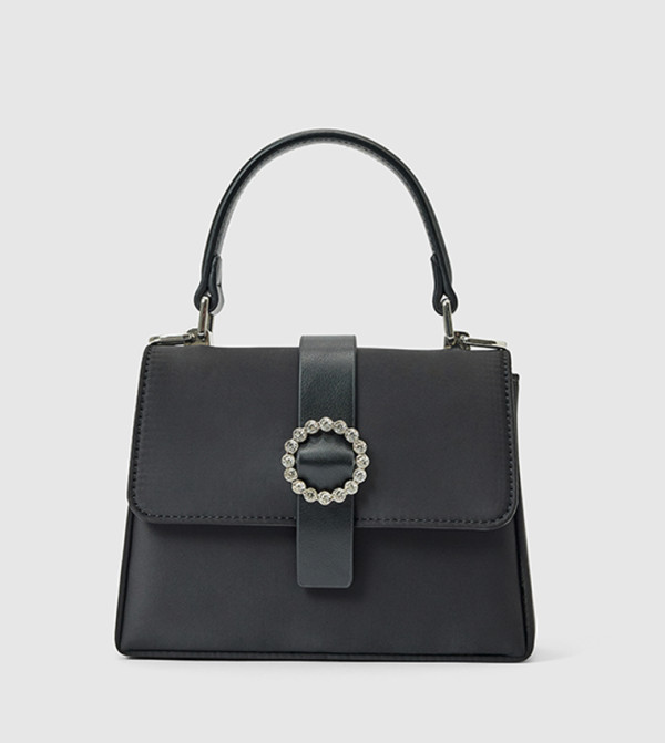 DONNA Diamante Buckle Top Handle Bag