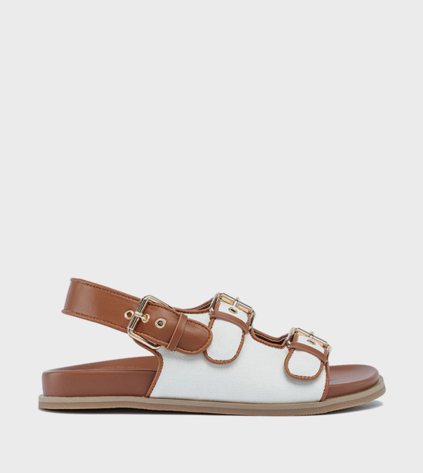 صندل مريح بلونين بمقدمة مفتوحة 