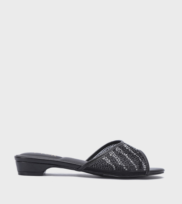 Embellished Open Toe Flat Sandals
