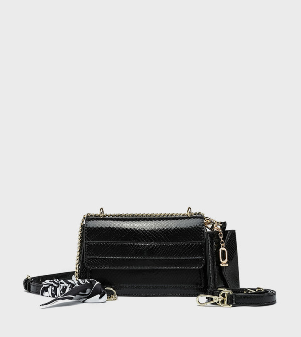 Textured Convertible Crossbody Bag with Pouch