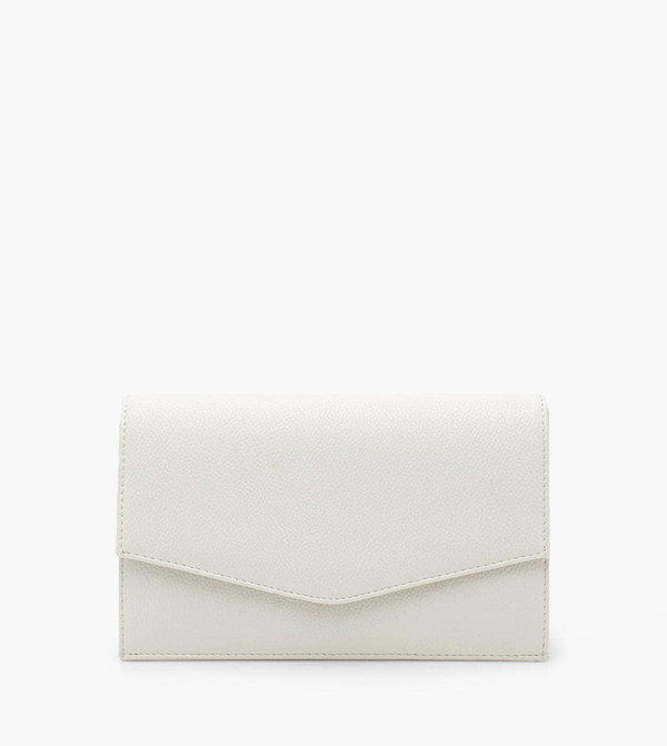 Grainy PU Envelope Clutch Bag and Chain
