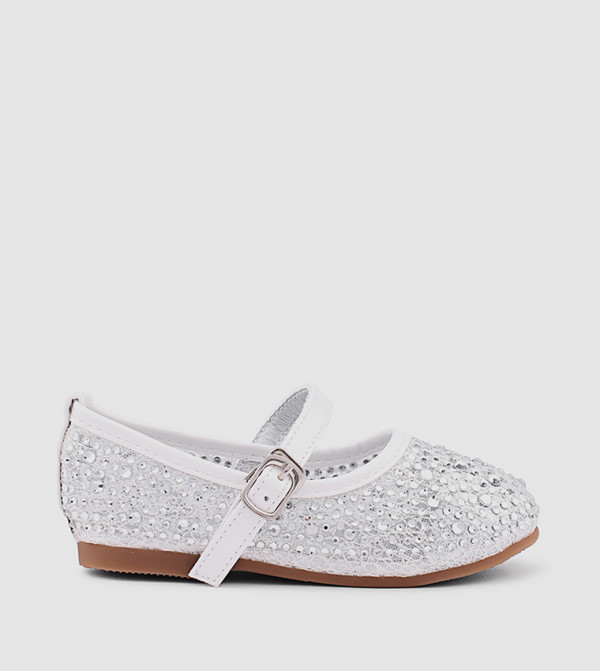 Embellished Round Toe Mary Jane Shoes