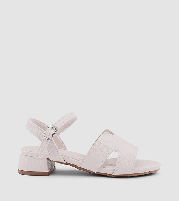 Cut-Out Detail Ankle Loop Heeled Sandals