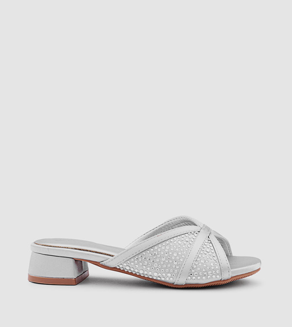 Embellished Peep Toe Heeled Sandals