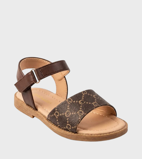 Patterned Open Toe Casual Sandals