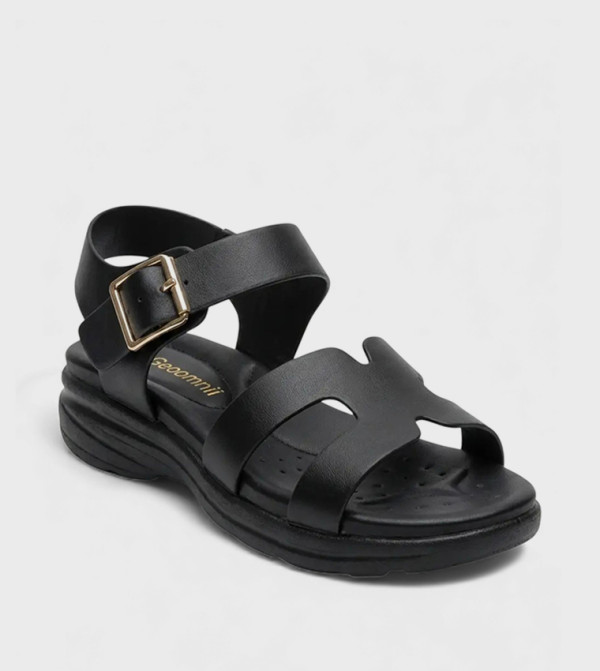 Solid Open Toe Wedge Sandals