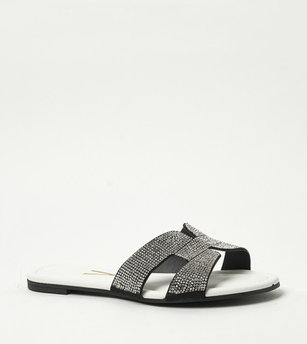 ADALEE Embellished Flat Sandals