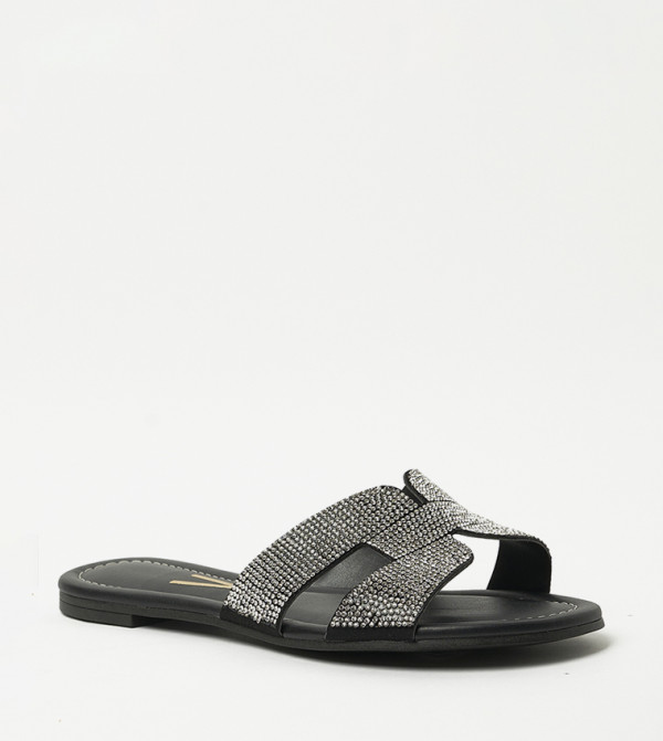 VIOLETA Embellished Flat Sandals