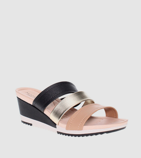 ARTEMIS Color Block Wedge Sandals