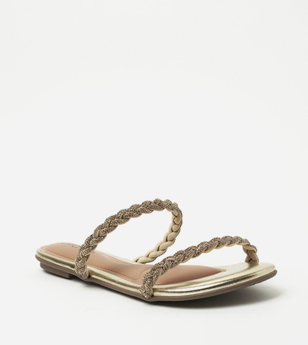 SELENE Embellished Flat Sandals