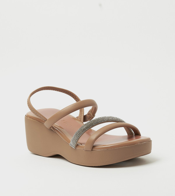 SKY Embellished Wedge Sandals