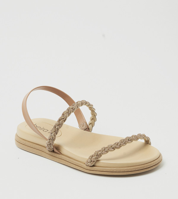 صندل مسطح مزخرف 