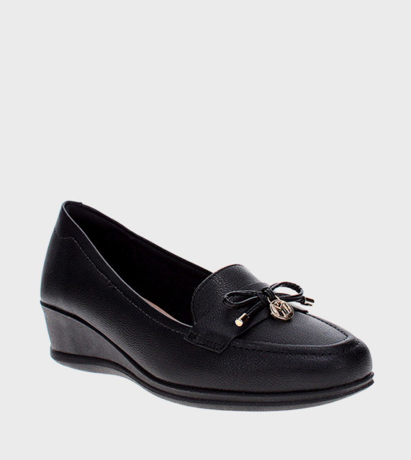 Bow Detail Platform Loafers