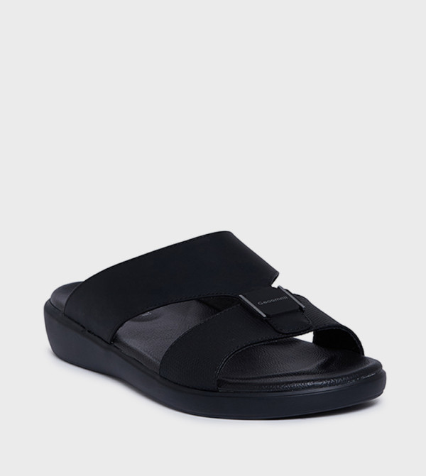  ENZO Solid Leather Arabic Sandals