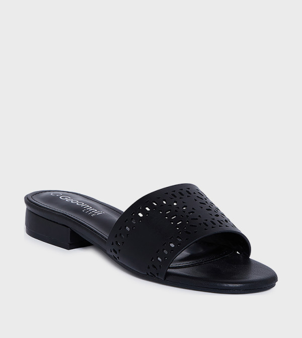 SERGIO Perforated Strap Flat Sandals