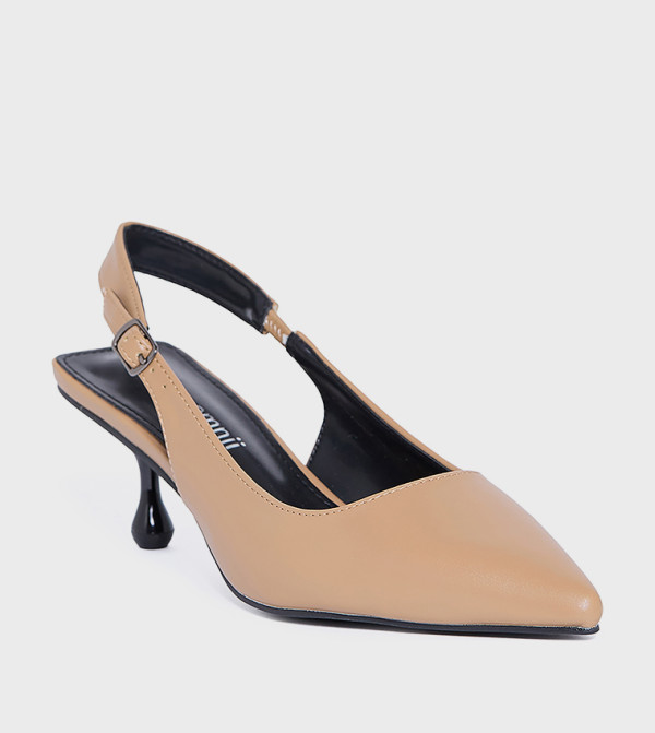 STEFAN Buckle Detail Slingback Pumps