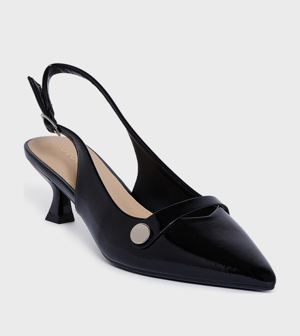 MARIO Buckle Detail Slingback Pumps