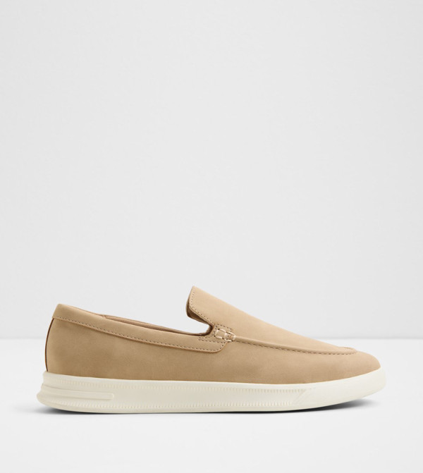 GINO Solid Round Toe Slip-On Shoes
