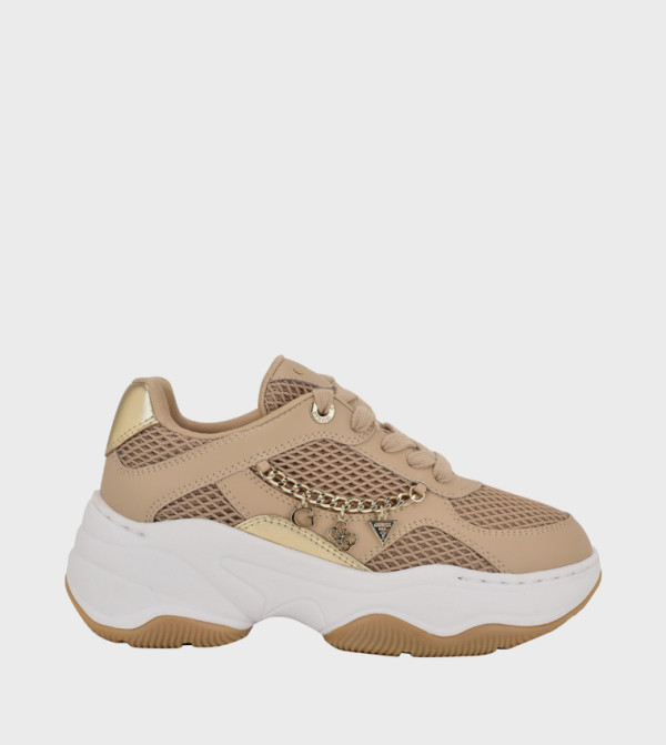 HARPAA Logo Charm Lace-Up Platform Sneakers