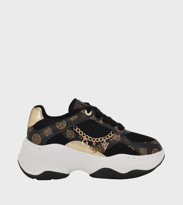 HARPAA Logo Charm Lace-Up Platform Sneakers