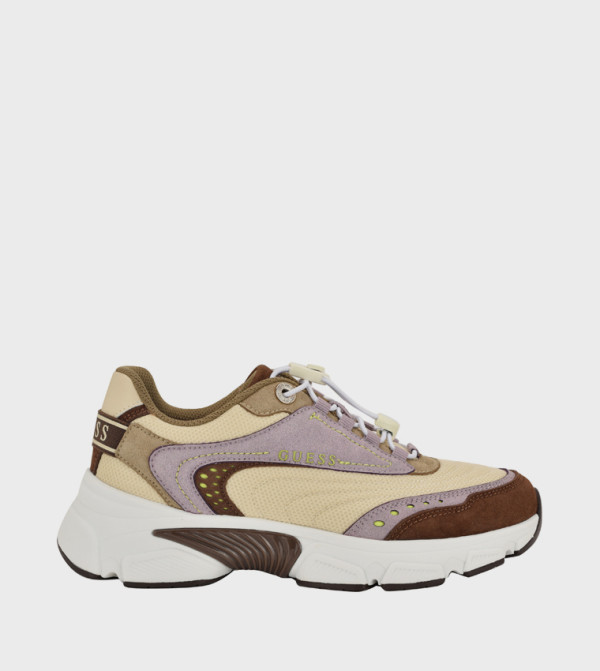 IMERI Color Block Lace-Up Platform Sneakers