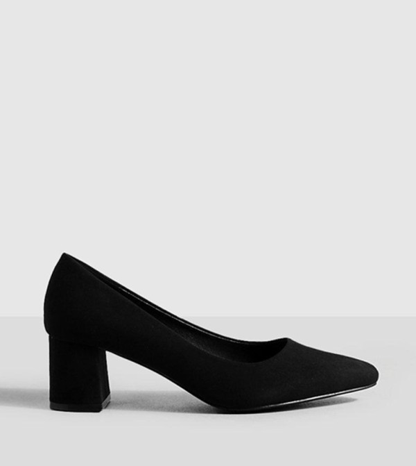 Wide Fit Low Block Court Shoe