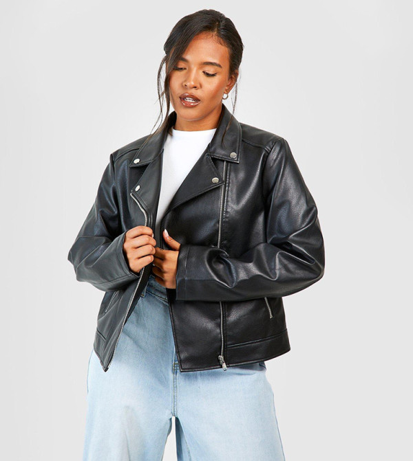 Faux Leather Biker Jacket