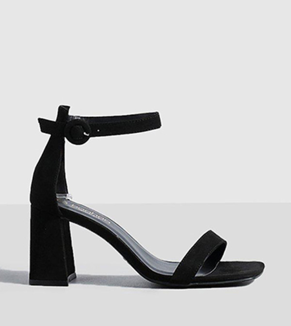 Open Toe Ankle Strap Block Heel Sandals