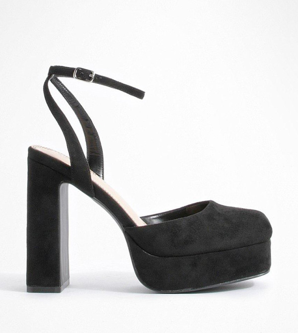 Closed Toe Platform Slingback Pumps