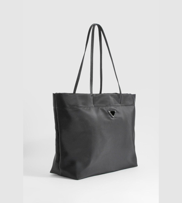Nylon Basic Oversized Tote Bag