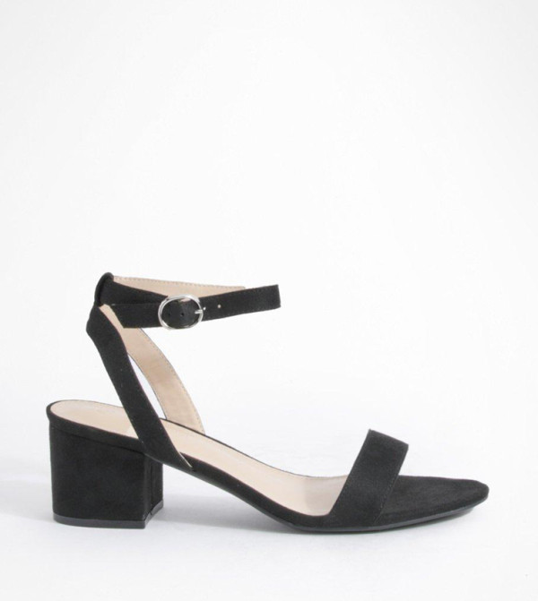 Solid Block Heel Sandals
