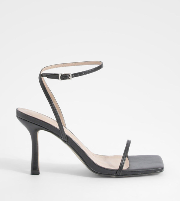 Wide Fit Skinny Strap Square Toe Barely There