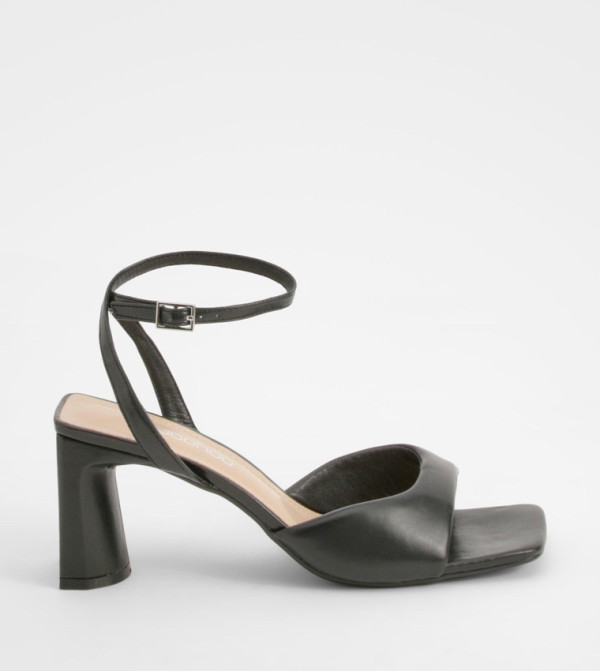 Padded Strap Block Heel Sandals