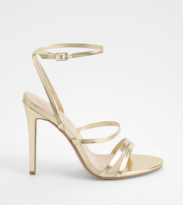 Skinny Strap Lace Up Stiletto Heel Sandals