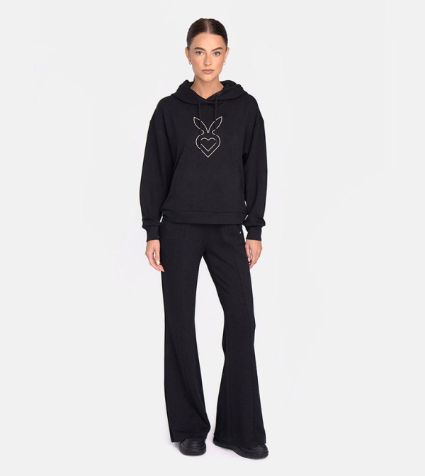 Logo Printed Long Sleeves Hoodie