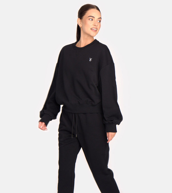 Logo Detail Crew Neck Sweatshirt