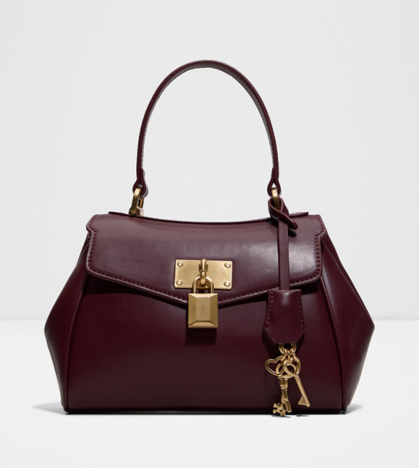 HEARTKEEPERMID Solid Flap Top Handle Bag